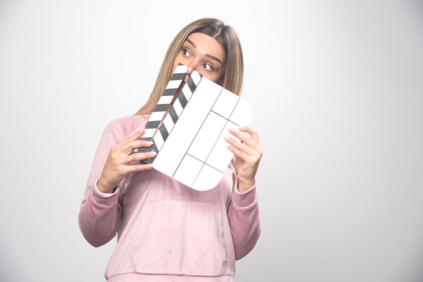 Student working through a scene in an online acting session