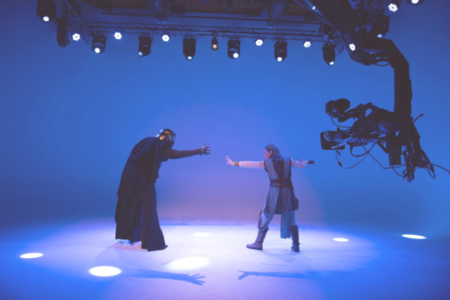 Instructor guiding a student through a scene study exercise
